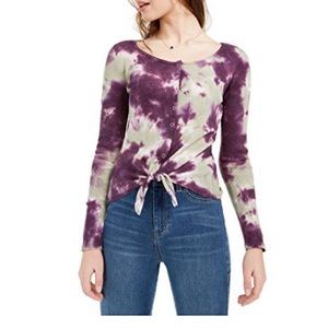 Ultra flirt women purple tip dye long sleeve new